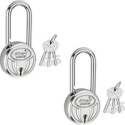 Master Long Shackle 65MM (Big Size) Padlock, Pack of 2. Made of Stainless Steel, Locks for Home, Padlocks for Home Door. Tala Lock and Key.-picture-20
