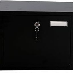 INDIAN DECOR . 298811 Metal Letter/Mail/Post/Suggestion Box (Black)-image-9