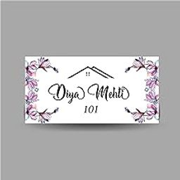 SIGNOOGLE Customized Name Plate Home Entrance | Ideal For House | Villa | Bungalow | | Office Flat | Elegant Design | Long Life | Water Resistant 12 x 12 Inch-picture-13