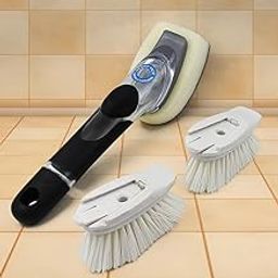 Graidient span Dish Scrubber with Soap Dispenser, Soap Dispensing Dish Brush Set (1 Set)-image-56