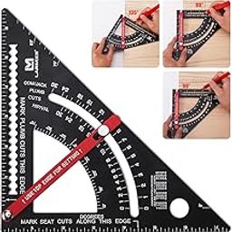 LARMEIL Carpenter Square 7 inch Woodworking Tools Smart Square, Adjustable Square Rafter Square Carpenter Tools, Combination Square Framing Square, Aluminium Carpentry Squares, Gift for Carpenters-17