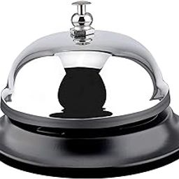KRYTONE�.Reception Call Bell Ring, Desk Bell Offers up The Classic Sound Metal Call for Hotels, Schools, Restaurants, Reception Areas, Hospitals, Warehouse (Silver, Pack of 2)-image-12