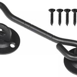 MERISHOPP 2x4 Inch Barn Door Lock Privacy Hook with Mounting Screws for Garage Closet Round Base|Home & Garden|Home Improvement|Building & Hardware|Doors & Door Hardware|Door Hardware-image-31