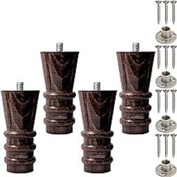 Luxury Wooden Sofa Leg Furniture Sofa Chair Legs Walnut - 5 Inch - 4Pcs (SF3W)-image-36