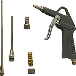 Inditrust Metal Air Dust Blow Gun with long Steel Air flow Nozzle (5/set) Pneumatic Air Compressor Tool Dust Cleaning Air Blower Gun-3