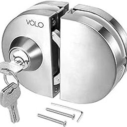 Volo Glass Door Lock | one Side Key, one Side knob, Stainless Steel (Glass to Glass Door Lock) - Silver-17
