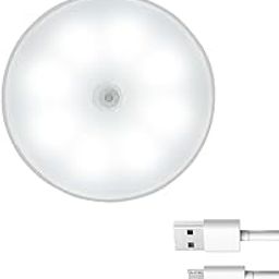 Motion Sensor Light USB Charging Wireless Self Adhesive LED Body Induction Lamp Sensor Light for Wardrobe Lights Sensor, Cupboard, Stairs, Kitchen, Home Pack of 1-16