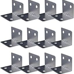 PMW - L Metal Bracket - 1 X 1 X 1.5 Inch - Pack of 12 - Heavy-Duty Silver Finish - Ideal for Shelves and Furniture-image-8