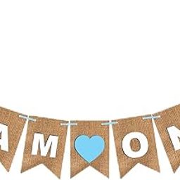 Wobbox First Birthday Party Banner Reverse Cutting "I am One" Party Decoration, Blue, Birthday Decoration Item-16