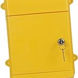 MERISHOPP Wall Mounted Mailbox Hanging Post Box Collection Box Door House Key Drop Box Yellow| Home Essentials | Kitchen Organizer | Home & Kitchen-picture-20