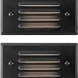 GKOLED 12V 3W Low Voltage LED Light with Horizontal Louver Faceplate for Stairs, Paths, Patios, Stairs, Fences IP65, Outdoor Waterproof, Ideal for Wet Locations, 2 Packs-image-86