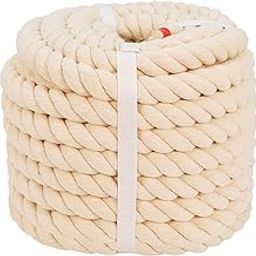 Strong Cotton Rope 1 Inch Thick Cotton-Rope for Decor, Hanging, Tug of War ETC Heavy Duty Natural Rope Multi Purpose Use Thick Ropes for Multi Uses Moti Rassi Macrame Thread Cord (35 Feet)-image-27