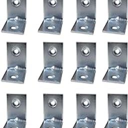 Hyderon L Angle Bracket – Zinc-Plated 25mm x 25mm Shelf Support, Reinforcement for Chairs, Tables, and Right Corner Joints, Durable L-Shaped Brace-17