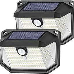Solar Outdoor Wall Light, 2-Pack Super Bright 356 LEDs Motion Sensor Security Light with 270° Wide Angle & 3 Modes, Waterproof Solar Powered Wall Light for Patio Garden Garage Front Door-picture-4