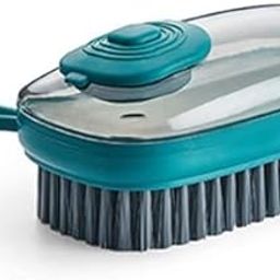 DHULKI 3 in 1 Liquid Adding Brush Multipurpose Scrubber Brush Automatic Liquid Adding Soft Hair Laundry Cleaning Brush (Multicolor)-image-1