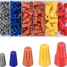Bindex 180 PCS Wire Connectors, Insulating Insert Twist Electrical Wire Connectors with Spring, Portable Wire Caps for Quick Connection, Colorful Wire Caps Electrical-15