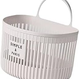 UJEAVETTE Minimalist Hanging Fruit Basket Wall Hanging Basket for Shower Closet Garden White S-image-6