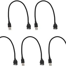 UJEAVETTE 5 Pcs USB Night Light Extension Cord Connector Line Wire Black-45