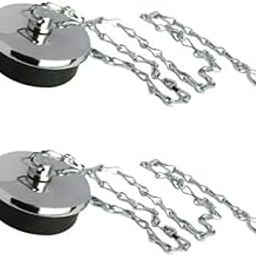Brass Chain Plug Classic - Diameter 32mm (1-1/4") -Polished CP Finish,Suitable for washbasin, Sink (Pack of 2)-14