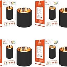 EcoEarth Neo Bluetooth Smart Led Cylindrical Surface | 9 Watt (Black Housing Rose Gold) Pack of 4-image-82