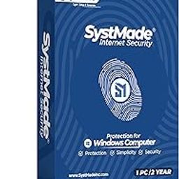 SystMade Internet Security I 1 PC 2 Year I Protection for Windows Computer I With Firewall Protection I Game Mode I Email Delivery in 2 Hours - No CD-24