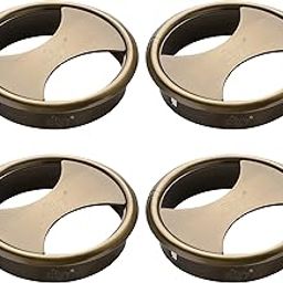 Axtry 2.5 Inch Stainless Steel Cable Manager / Cable Hole Cover Grommet / Wire Cable Organiser Manager Antiqu Brass Finish (Pack of 4)-image-56