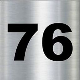 Number plate 76 Room, Hotel, Hospital, Lodge,Apartment, Flat,Door No,College, Library, Rack Numbers Warehouse, Steel brushed type color Aluminium ACP Board with PVC waterproof Black sticker-image-44