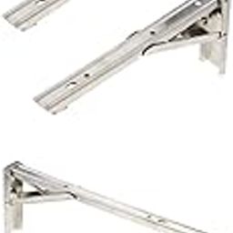 ARTISOUL® 2 Pairs Movable Folding 10" 14" Shelf Bracket Steel Solid Corner Brace Joint | Furniture | Bookcases-image-89