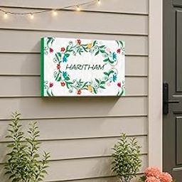 Nutcase Name Plate with LED Light for Home Entrance Outdoor | Designer Sign Board for Flats, Bungalows & Offices (Customizable in Any Language)-image-4