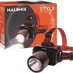 Halonix StyleX 3W Headgear Led Rechargeable Head Torch | Head lamp |Flash Light | Headlamp| Waterproof Adjustable Head Lamp for Cycling, Camping, Hiking |-23
