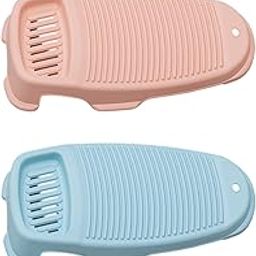 UJEAVETTE Hand Washing Board for Clothes with Soap Holder for Children's Clothes Socks Blue Other Laundry Supplies-image-26