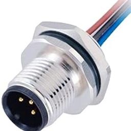M12 3Pin Panel Mount Cable Male Contacts with Wires AWG22 50CM-picture-13
