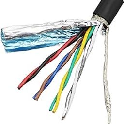 Trunking Solid Twisted Pair Shielded Wire 2 4 6 8 10 12 14 16-core Pure Copper Core 26 24 22 20 18 AWG PVC Sheathed Control Wire Signal Wire Connector Loom (Size : 8 coress 2 Meter, Color : 20AWG 0.-image-68
