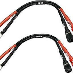 CNESS 2 Pack Small Spade Fork Spade to Banana Female Jack Adapter Cable-image-17