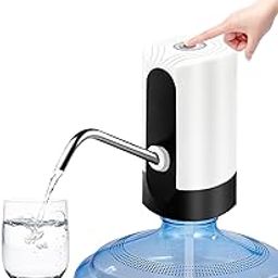 SARUPYA Water Dispenser for 5 Gallon Bottle, Portability Electric Water Pump with USB Data Cable,White Automatic Drinking Water Bottle Pump (Pack of 1)-image-35