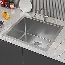 Kohler Strive™ Kitchen Sink | 1.2 mm Thick Stainless Steel Single Bowl with SilentShield™ | 10" Deep, Round Corners for Easy Cleaning | 21x18x10 inches, Brushed Matte Steel-picture-16