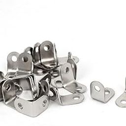 Tia L Shape Angle to Support Joint Boxes, Hardware Furniture Fitting and DIY Works Size 15x10mm (Silver, 40)-image-45