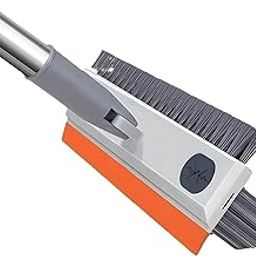 MARVELRY Bathroom Cleaning Brush with Wiper 3 in 1 Tiles Cleaning Brush Floor Scrub Bathroom Brush with Long Handle 180° Rotate Cleaning Brush Home Kitchen Bathroom Cleaning Accessories(White)-image-52