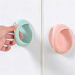 ULTRONEX Self Adhesive Door Handle Peel and Stick Plastic Handles Pull knob for Sliding Door, Drawer, Window, Commode and Cupboard Cabinet (Multicolor)-image-38