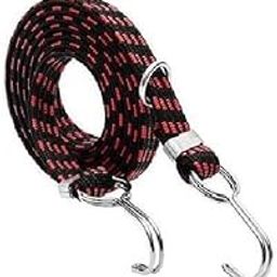 Dinojames Multipurpose Elastic Rope – 30mm Width, 6 ft Stretchable to 10 ft, Rectangle Shape, Metal ABS Hooks, Multicolored – Ideal for Motorcycle, Bike, Car Luggage-image-13