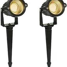D'Mak Store 3W LED Warm White Spot and Spike Light, Aluminium Die Caste, Rustproof Lights for Garden, Pack of 2-17