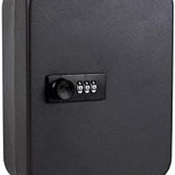 VebaCidi Key Cabinet Steel with 20 Key Tags, Security Lock Box with Combination Lock, Wall Mounted Black Key Safe (20 Keys)-15