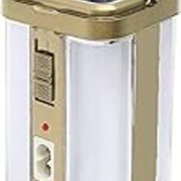 IDOLESHOP 4 Tubes 360 Degree Hi-Bright Lantern With Solar And Rechargeable Emergency Light (Golden, Plastic, Pack of 1)-1