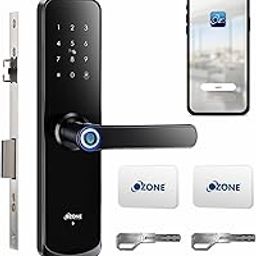 Ozone Smart Wi-Fi Door Lock, 5 Way Access: App Unlocked, Fingerprint, RFID, Emergency Key, 35-80mm Door Thickness-13