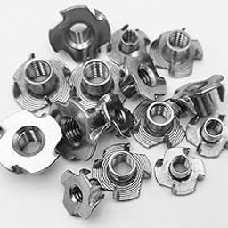 TheMujtaba Yellow Zinc (M5) T-Nut Ideal for Wood, Particle & Composite Materials - Corossion Resistant Nuts - Woodworking and Furniture (100 Pack)-22