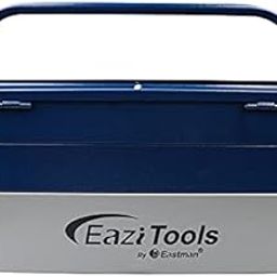 Eastman Canti Lever Type Tool Box with 3 Compartments and Plastic Tray With Metal Buckle Solid Box for Tools/Tools Box/Tool Organizer for Garage, Carpenters and Home Use/Tool Kit (E-2265)-18