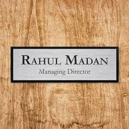 Gifteeng Personalized Acrylic Name Plate for House | Black & Silver Engraving with Name Engraved | Name Plaque | Custom Self-Adhesive Name Board for Home, Office & Outdoor (12 x 4 Inches, Brushed Silver)-image-95