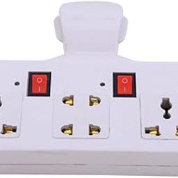 Sivaezhiyan Extension Board with 4-Universal Socket 240V,6A | Switch Button & Power Supply Indicator | 6Amp Multi Plug for Home, Office | Pack of 1 (White)-14