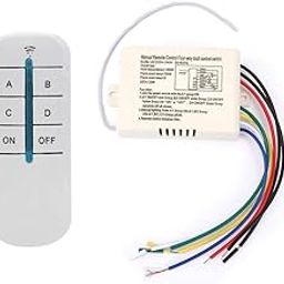 Ubervia Control Switch, 4 Ways 220V Durable Practical Anti-Disturbance Digital Wireless Wall Remote Switch Receiver Transmitter, for Passageway Home-image-25