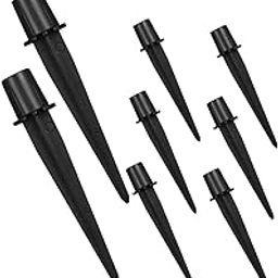 BRIGHTFUFU 8pcs Metal Ground Stakes for Outdoor Lights Aluminum Replacement Spikes for Pathway Garden and Landscape Lighting Easy to Install Versatile for Lawns and Parks-image-2